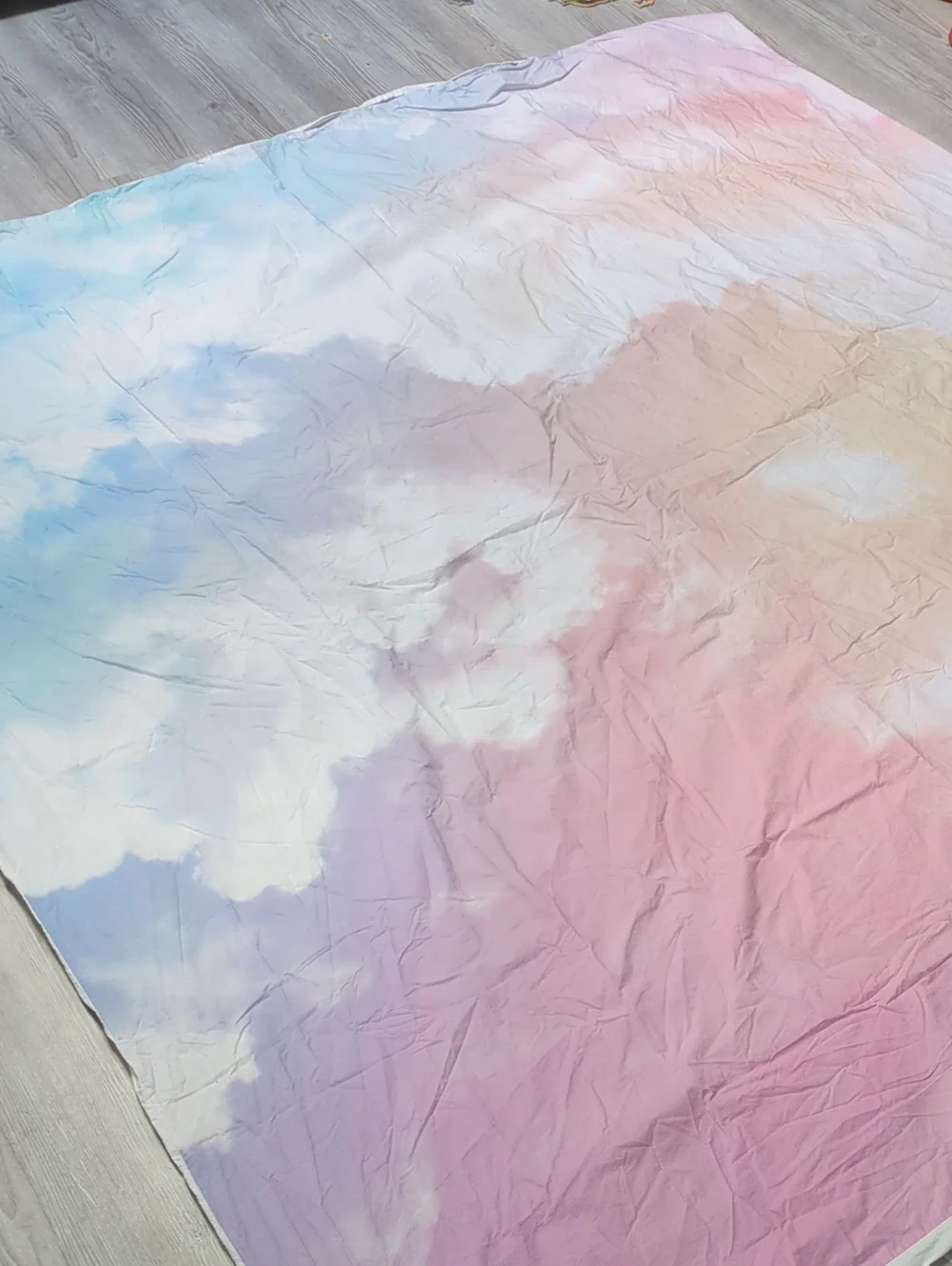 Pottery Barn Teen PBteen Full Queen Duvet Sham Pastel Watercolor Organic Cotton